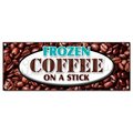 Signmission FROZEN COFFEE ON A STICK BANNER SIGN iced coffee frozen frappuchino popsicle B-Frozen Coffee On A Stick